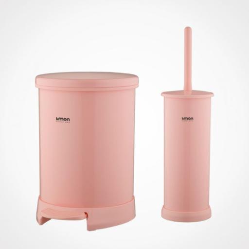 سطل و فرچه درب رنگی 4 عددی لیمون کد Li-1298